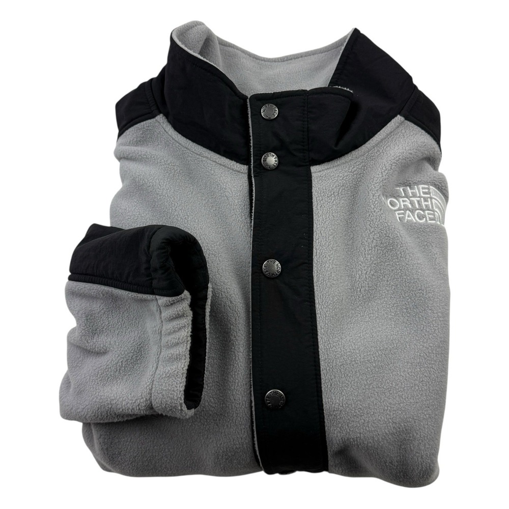 The North Face ½ Snap Pullover Fleece Sweater Gray Black Red Men's Size‎ 2XL